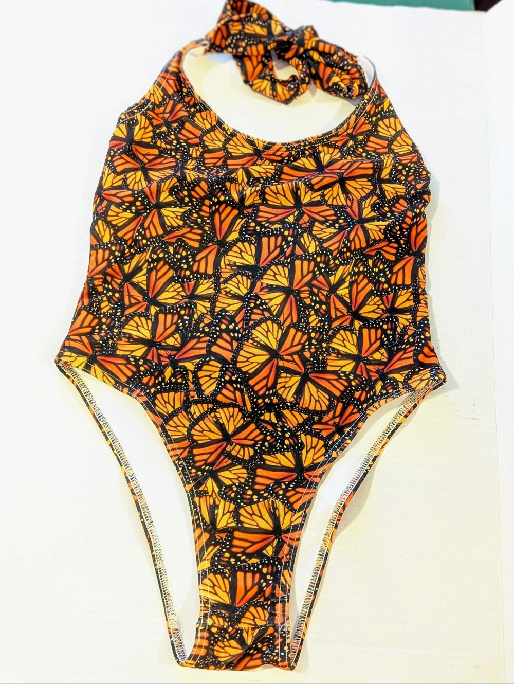 Brittany Allen New Butterfly One Piece Swimsuit Medium